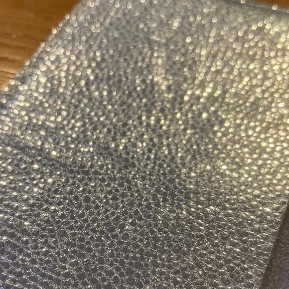 Metallic Silver Italian Suede Textured Notebook Cover NWOT - Picture 4 of 4